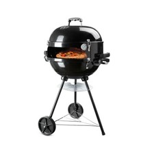 Dmail Barbecue Con Forno Per Pizza In Acciaio Termometro Integrato Con Ruote