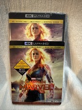 Captain Marvel (4k Ultra HD + Blu-Ray + Digital, 2019) New With Slipcover