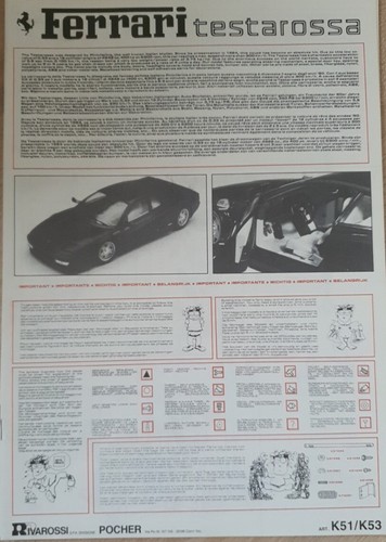 Pocher istruzioni ferarri - istruzioni,