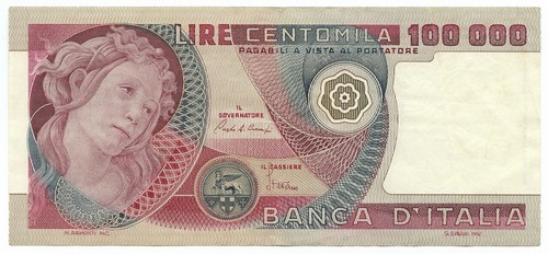 100000 lire banca italia - 100000,