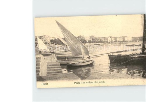 Anzio porto veduta dei villini - anzio,