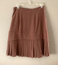 Gonna vintage in seta marrone