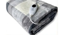 DCG Termocoperta Singola Plaid Elettrico 160x130 cm Lavabile 120 W Grigio SE3120