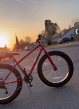 Red and Black Fat Tire Bicycle