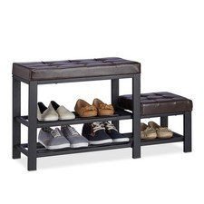 Panca scarpiera con sgabello