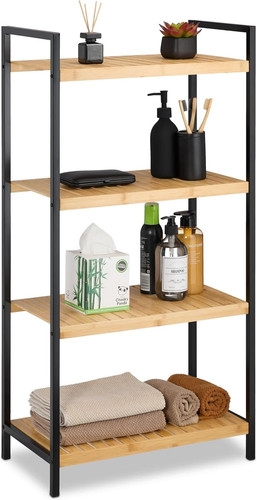 Scaffale bagno bambù mobile - bagno,