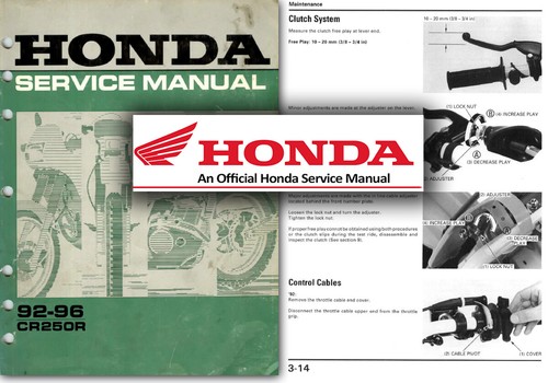 Honda cr250r manuale - honda, officina