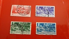 Francobolli italia regno 1930  usati 4 valori cent.morte  Francesco ferrucci 