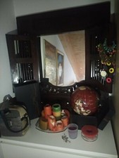 Specchio Etnico in Legno (dimensioni 90 x 80 cm)