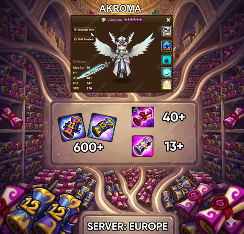 Summoners war ld5 akroma - summoners,