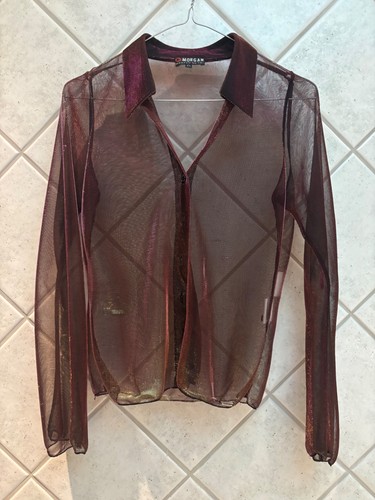 Camicia morgan sheer metallic - camicia,