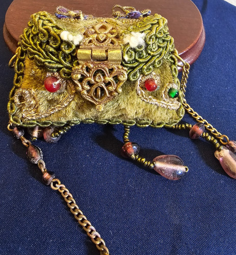 Antica borsa velluto con - borsa,