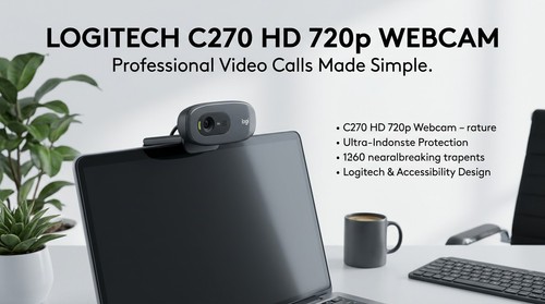Logitech c270 telecamera - hd,