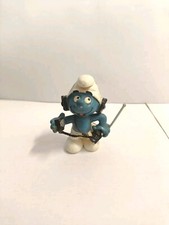 Puffo con Radio CB Antenna. Lunga cod.20143 Peyo Schleich Anno 1982 W.Germany