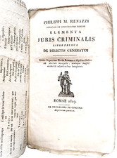 RENAZZI " Juris Criminalis -