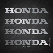 4 Adesivi HONDA 10 cm ARGENTO