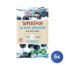 6x Montagne Viso Maschera Tessuto Superfood Bacche Acai 1 Pezzi