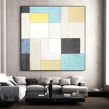 Geometric Square Painted Oil