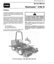 Manuale di servizio Toro 3100D
