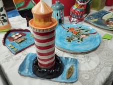 FARO PORTA CANDELA DECORAZIONE CASA FATTO E DECORATO A MANO HANDMADE