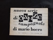 SPARTITO Nuova serie di Danze campagnuole di Mario Boero