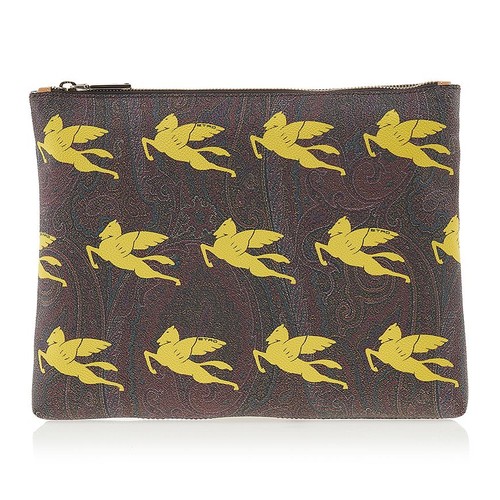 Etro clutch paisley pegasus - clutch, en