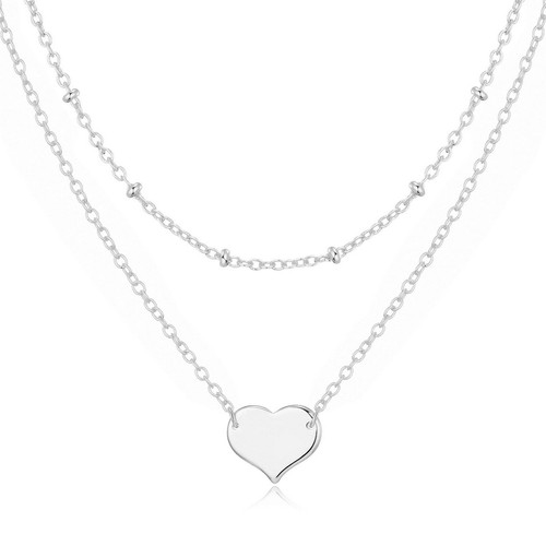Collana cuore doppio strato