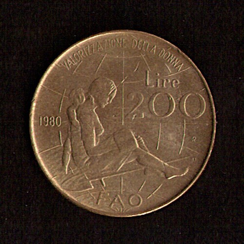 Moneta 200 lire valorizzazione - moneta,
