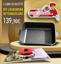 LASAGNERA RETTANGOLARE MAGIC COOKER COMPLETA DI COPERCHIO E TEGAME