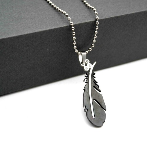 Collana pendente penna piuma - pendente,