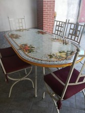 Tavolo da giardino o da interno anche per ambienti eleganti e classici in pietra