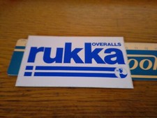 ADESIVO VINTAGE STICKER kleber RUKKA OVERALLS 