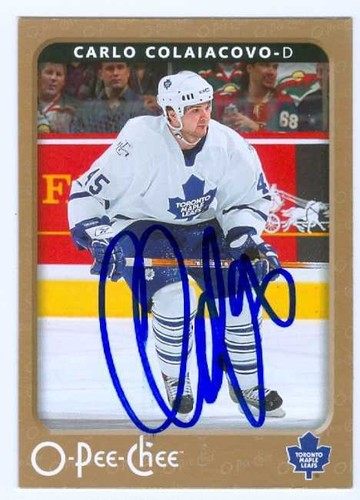 Carta hockey autografata carlo - hockey,