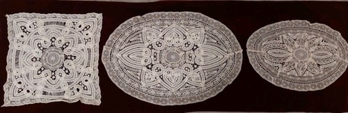 Set tris pizzo rinascimento - set,