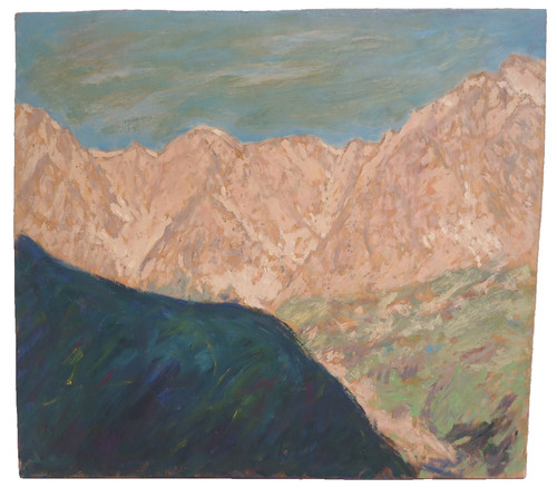 Paesaggio alpino dipinto - dipinto, olio