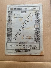 Grammatichetta Italiana Matita  Nazionale Presbitero, 13 Aprile 1922