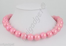 COLLANA PALLINE PLASTICA FLINSTONES SFERE 16 mm rosa perla