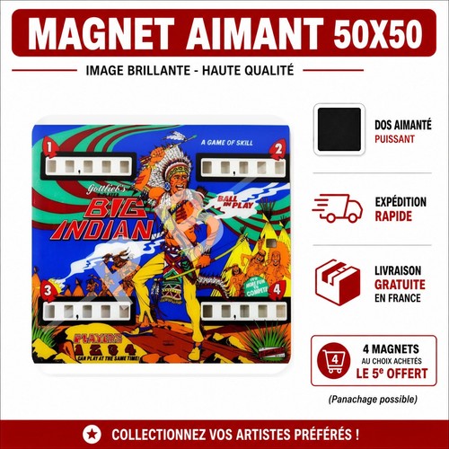 Magnet big indian - indian, gottlieb