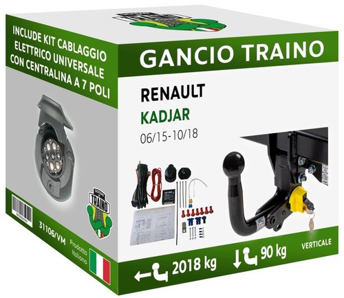 Gancio verticale estraibile - gancio,