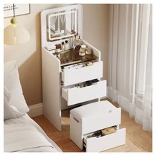 Mobile Toeletta Postazione Trucco Con Specchio Luci Sgabello Nascosto Con Casset