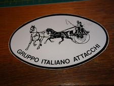 ADESIVO VINTAGE STICKER KLEBER gruppo italiano attacchi cavalli 