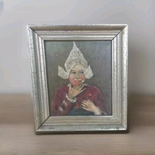 Antico Dipinto Olio Su Tavola