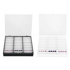 Espositore Nail Art Acrilico per Campioni Colore Unghie Antipolvere con Coperchi