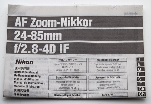 Manuale istruzioni zoom - manuale, af