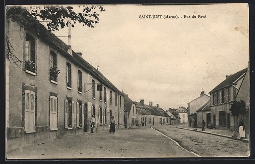 Cpa saint just - saint-just, /marne,