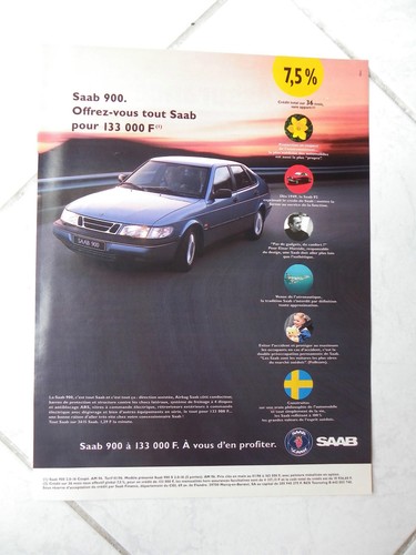 Publicité saab 900 - publicité,