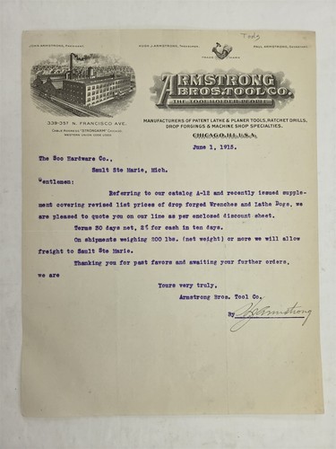 1915 antico armstrong - armstrong, bros