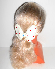 FARFALLA bianca a pois 80s fermaglio per capelli super pop preppy