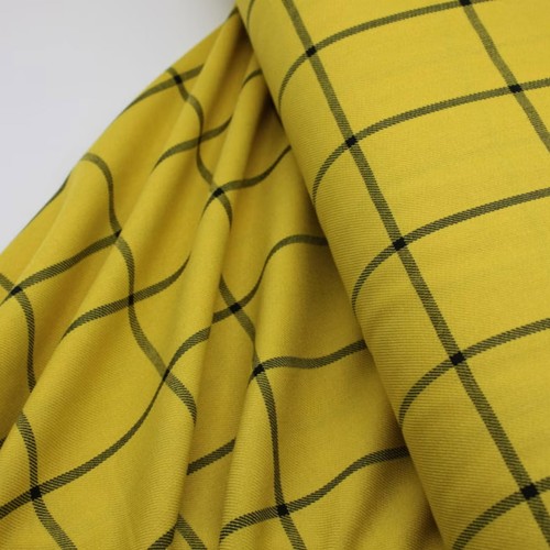 Tessuto tartan giallo - tessuto,