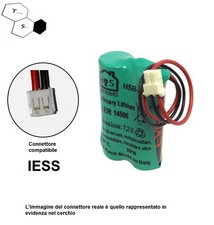 BATTERIA 2ER14505 7,2V  2,6Ah SENSORE RILEVATORE RADIO IESS FREEDOM, TWISTER